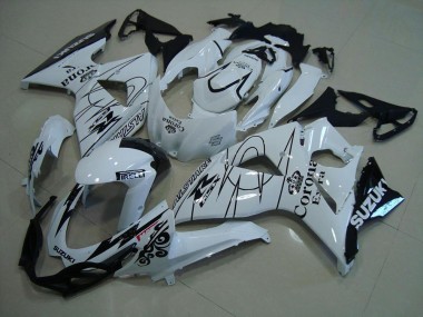 Meilleurs Carénages Moto Suzuki GSXR 1000 2009-2016 - Blanc Noir Corona