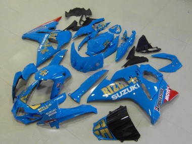 Meilleurs Carénages Moto Suzuki GSXR 1000 2009-2016 - Bleu Or Rizla Motul