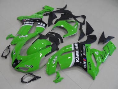 Meilleurs Carénages Moto Kawasaki ZX6R 2007-2008 - Vert Flèche