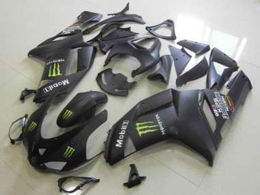 Meilleurs Carénages Moto Kawasaki ZX6R 2007-2008 - Noir Mat Monstre