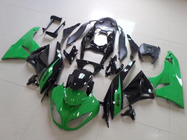 Meilleurs Carénage Moto Kawasaki ZX6R 2009-2012 - Vert Noir Brillant
