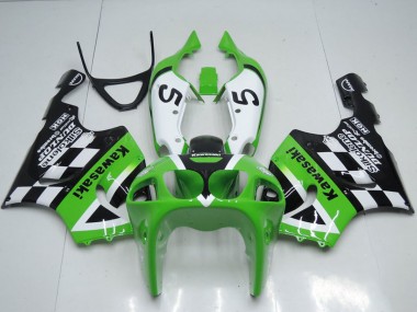 Meilleurs Carénages Moto Kawasaki ZX7R 1996-2003 - Vert Blanc Noir 5