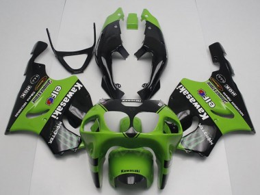 Meilleurs Carénages Moto Kawasaki ZX7R 1996-2003 - Vert Noir Brillant Monstre Elf
