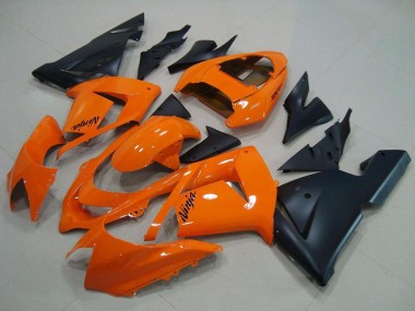 Meilleurs Carénages Moto Kawasaki ZX10R 2004-2005 - Orange Noir Mat