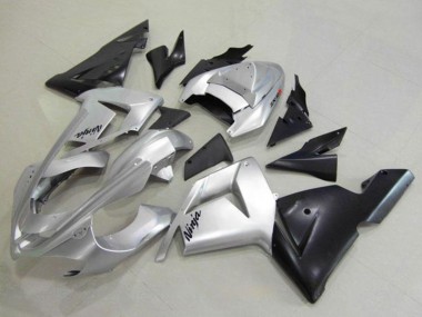 Meilleurs Carénage Moto Kawasaki ZX10R 2004-2005 - Argent Noir Ninja