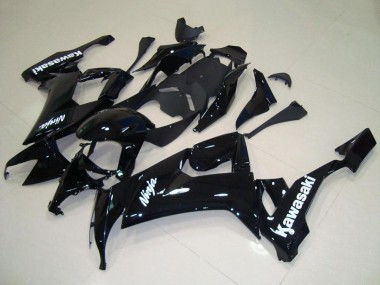 Meilleurs Carénage Moto Kawasaki ZX10R 2008-2010 - Noir Brillant Blanc Décalque