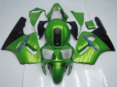 Meilleurs Carénages Moto Kawasaki ZX12R 2000-2001 - Vert Noir Bleu