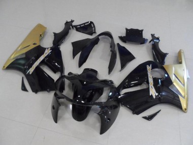 Meilleurs Kits Carénage Moto Kawasaki ZX12R 2002-2006 - Noir Brillant Or