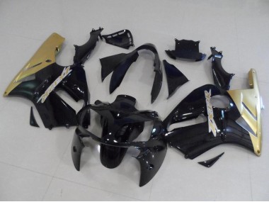 Meilleurs Kits Carénage Moto Kawasaki ZX12R 2002-2006 - Noir Brillant Or