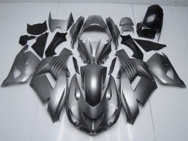 Meilleurs Carénages Moto Kawasaki ZX14R ZZR1400 2006-2011 - Gris Brillant
