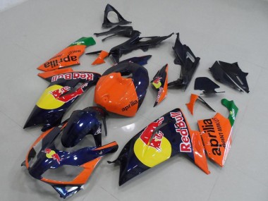 Meilleurs Carénages Moto Aprilia RS125 2006-2011 - Orange Rouge Jaune Bleu Foncé Red Bull
