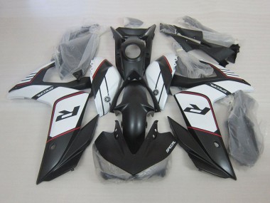Meilleurs Carénages Moto Yamaha YZF R3 2015-2018 - Blanc Noir Mat