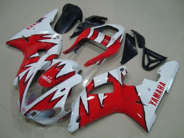Meilleurs Carénages Moto Yamaha YZF R1 2000-2001 - Blanc Rouge