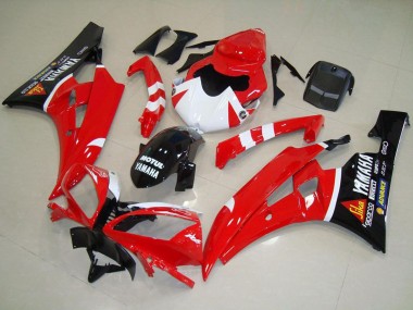 Meilleurs Carénages Moto Yamaha YZF R6 2006-2007 - Rouge Blanc Noir Brillant Motul