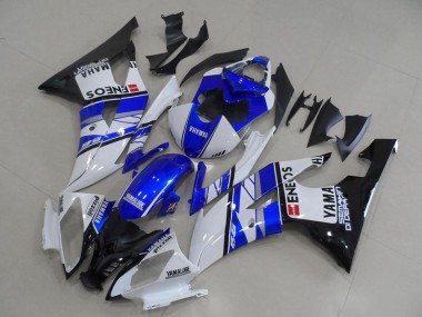 Meilleurs Carénages Moto Yamaha YZF R6 2008-2016 - Blanc Bleu Noir Brillant ENEOS Yamalube