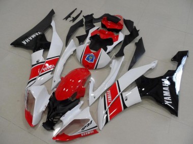 Meilleurs Kits Carénage Moto ABS Yamaha YZF R6 2008-2016 - Blanc Rouge Noir Brillant