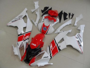 Meilleurs Carénages Moto Yamaha YZF R6 2008-2016 - Blanc Rouge Noir Bande OEM Style