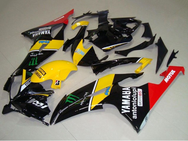 Carénages Moto Yamaha YZF R6 2008-2016 - Jaune Rouge Noir Brillant Vert Monstre Motul