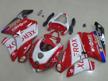 Meilleurs Carénages Moto Ducati 999 2003-2004 - Blanc Rouge Bleu Noir Brillant Xerox OEM Style