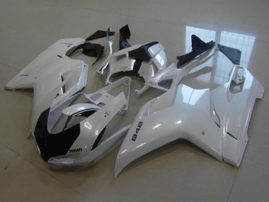 Meilleurs Carénages Moto Ducati 848 2007-2014 - Blanc Brillant