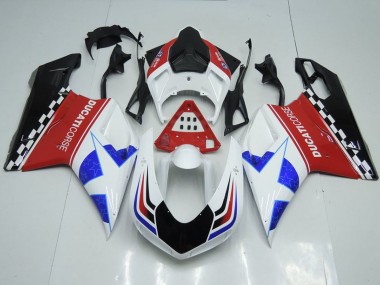 Meilleurs Carénages Moto Ducati 848 1098 1198 2007-2014 - Blanc Rouge Bleu Noir Brillant Corse
