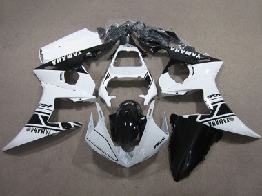 Meilleurs Kits Carénages Moto Yamaha YZF R6 2003-2004 - Blanc Noir Brillant