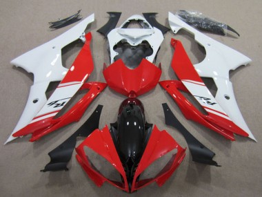 Meilleurs Kits Carénages Moto Yamaha YZF R6 2008-2016 - Blanc Rouge Noir Brillant