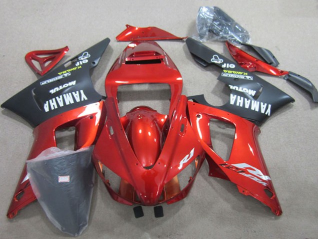 Carénages Moto Yamaha YZF R1 1998-1999 - Rouge Noir Blanc Décalque