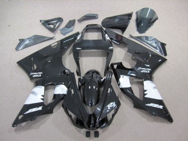 Meilleurs Carénages Moto Yamaha YZF R1 1998-1999 - Noir Brillant Blanc