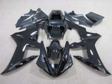 Meilleurs Carénages Moto Yamaha YZF R1 2002-2003 - Noir Brillant Plaine
