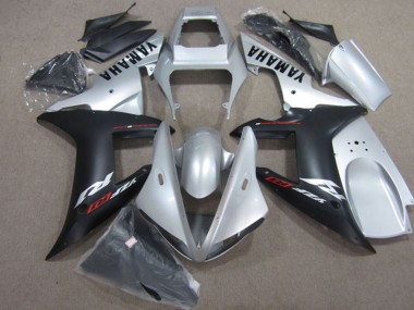 Meilleurs Carénages Moto Yamaha YZF R1 2004-2006 - Argent Noir Mat