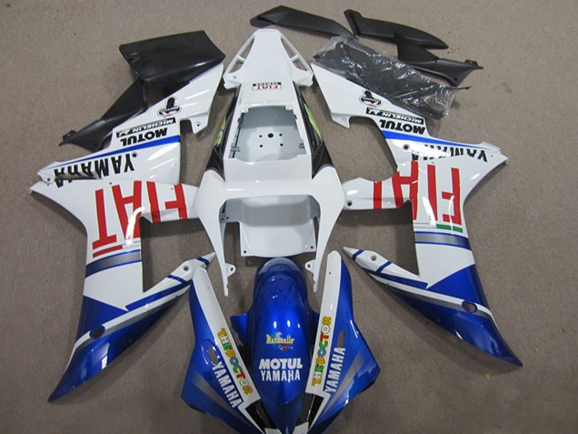 Carénages Moto Yamaha YZF R1 2004-2006 - Blanc Bleu Rouge Fiat Motul