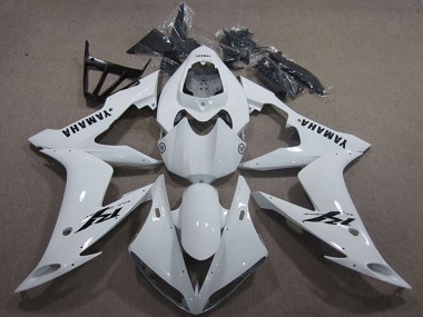 Meilleurs Carénages Moto Yamaha YZF R1 2004-2006 - Blanc Noir Décalque
