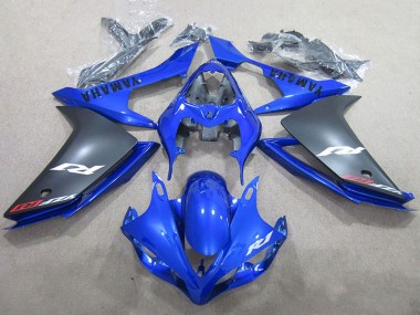 Meilleurs Carénages Moto Yamaha YZF R1 2007-2008 - Bleu Noir Mat