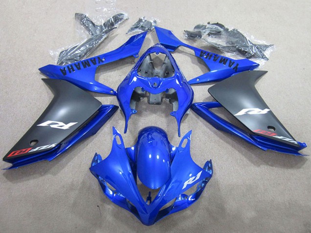 Carénages Moto Yamaha YZF R1 2007-2008 - Bleu Noir Mat