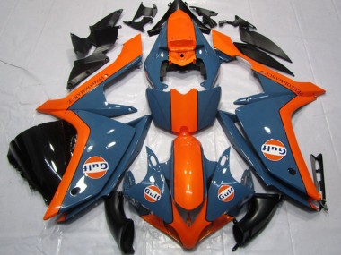 Meilleurs Carénages Moto Yamaha YZF R1 2007-2008 - Bleu Foncé Orange Gulf