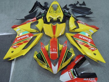 Meilleurs Carénages Moto Yamaha YZF R1 2007-2008 - Jaune Rouge Noir Blanc Cygne
