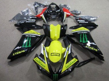 Meilleurs Carénages Moto Yamaha YZF R1 2007-2008 - Rouge Jaune Noir Vert Monstre Motul Leovince