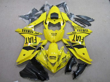 Meilleurs Carénages Moto Yamaha YZF R1 2007-2008 - Jaune Noir Motul Fiat