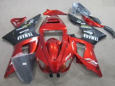 Meilleurs Carénage Moto Yamaha YZF R1 2009-2011 - Rouge Noir Mat