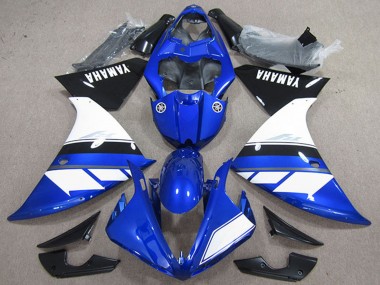 Meilleurs Carénages Moto Yamaha YZF R1 2009-2011 - Bleu Blanc Noir