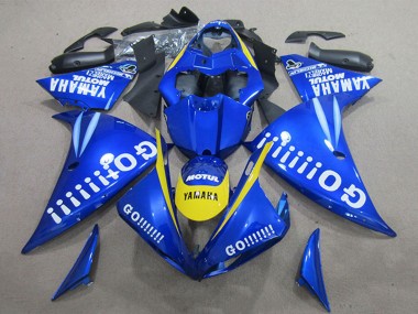 Meilleurs Carénages Moto Yamaha YZF R1 2009-2011 - Bleu Jaune Blanc Go