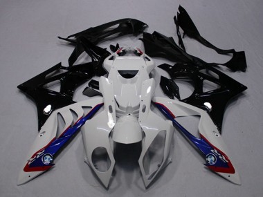 Meilleurs Carénages Moto BMW S1000RR 2009-2014 - Blanc Bleu Noir Brillant