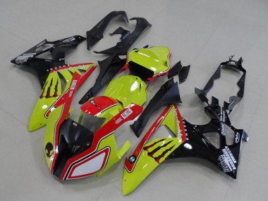 Meilleurs Carénages Moto BMW S1000RR 2009-2014 - Jaune Néon Rouge Noir Brillant Monstre