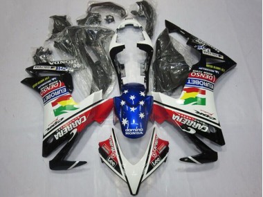Meilleurs Carénages Moto Honda CBR500R 2013-2015 - Blanc Rouge Bleu Noir Brillant Étoile Carrera Lee DENSO EuroBet
