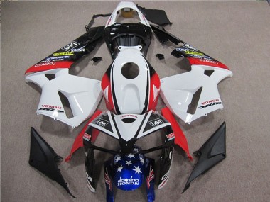 Meilleurs Carénages Moto Honda CBR600RR 2005-2006 - Blanc Rouge Bleu Noir Étoile Lee