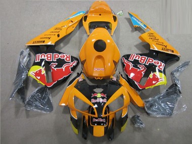 Meilleurs Carénages Moto Honda CBR600RR 2005-2006 - Orange Noir Red Bull