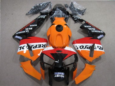 Meilleurs Kits Carénages Moto Honda CBR600RR 2005-2006 - Orange Blanc Rouge Noir Brillant Repsol