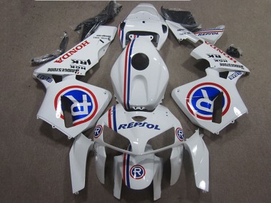 Meilleurs Carénages Moto Honda CBR600RR 2005-2006 - Blanc Bleu Repsol