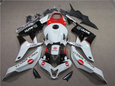 Meilleurs Carénages Moto Honda CBR600RR 2007-2008 - Blanc Rouge Noir Brillant Konica Minolta MAPEI